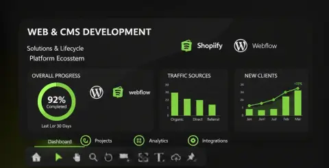 Web and CMS development on WordPress and Shopify
