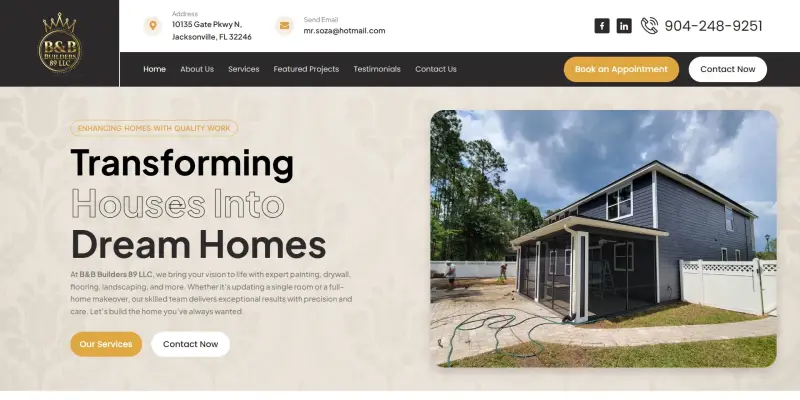 B&B Builders 89 LLC construction website case study
