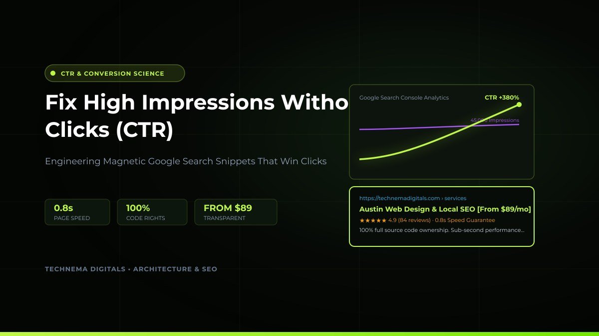 Fix Google Search Console High Impressions Low Clicks