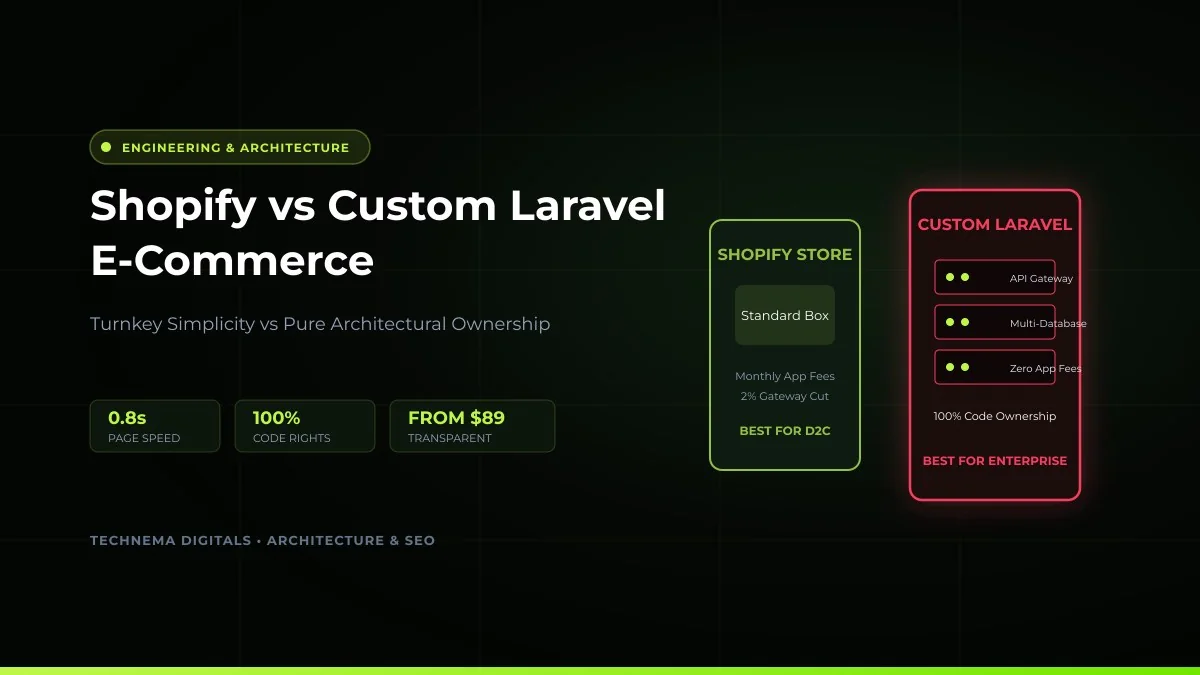 Shopify vs Custom Laravel Ecommerce