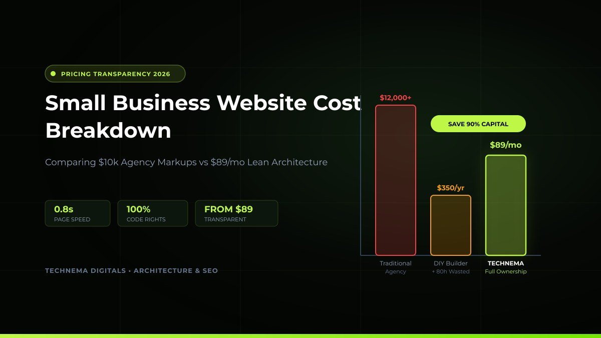 Small business website cost analysis and pricing breakdown in 2026