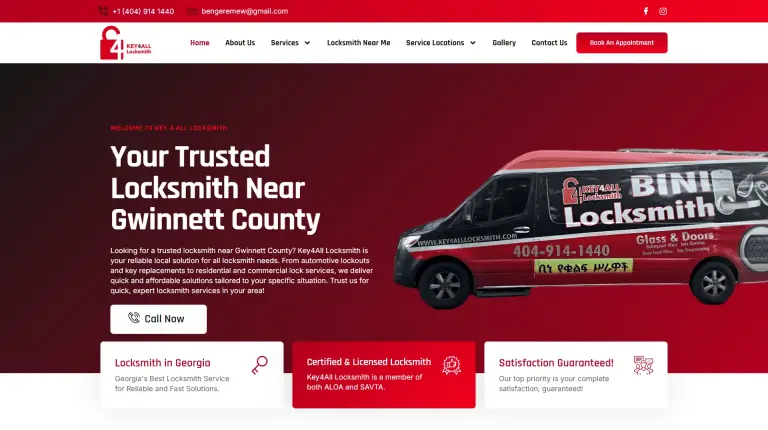 Key4All Locksmith website case study