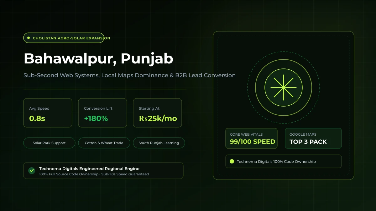 Bahawalpur Web Design & Local SEO - Technema Digitals